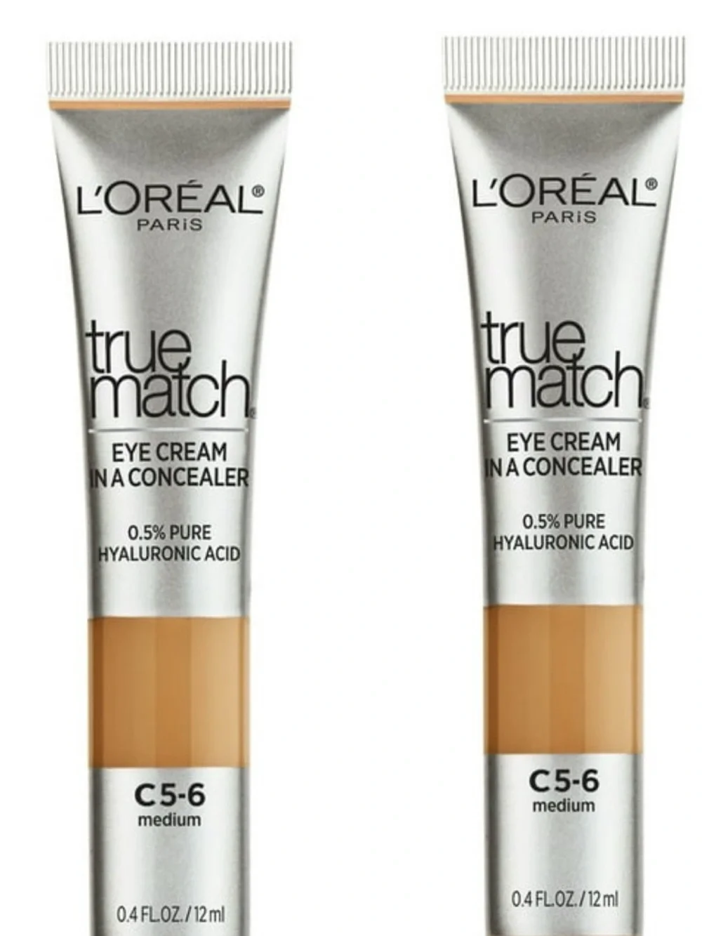 L’Oréal True Match Eye Cream Concealer C5-6 Medium Neutral Beige Makeup Bundle